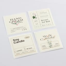 Custom Logo Printing Adhesive Sticker Luxury Textured Candle Jars Labels