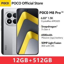 New POCO M8 Pro 5G Smartphone Global Version Snapdragon 7s Gen 4 NFC 6.83" 1.5K 120Hz display 6500mAh 100W Charging