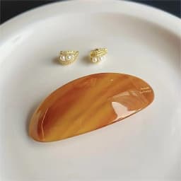 French Retro and Elegant Hair Clips - Retro Low Ponytail Clips, Oval-Shaped, Perfect for Both Casual and Formal Hairstyles