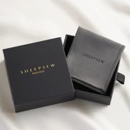 SheepSew Elegant Personalized Jewelry Packaging Set Custom Deboss Embossed Logo Drawer Box With Soft Suede Pouch For Wedding Bir