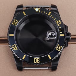 PVD Black NH35 40mm Men's Watch Case Sapphire For SUB Seiko NH35 NH36 NH38 NH34 Miyota 8215 ETA 2824 Movement Yacht-Master 20ATM