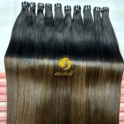 16A Double Drawn 1BT4 Ombre Vietnamese Bone Straight Human Hair Bundles 100% Unprocessed Raw Virgin Hair Extensions for Women
