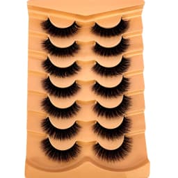 New 7 Pairs of Thick, 3D Simulation Mink Fur Fake Eyelashes Short, Dramatic Fake Eyelashes Wholesale Full Line Fake Eyelash Make