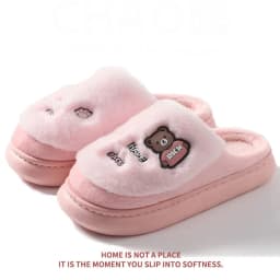 Thicken Warm Long Plush Slippers for Women Winter 2026 Chunky Platform Fluffy Furry Fur Slippers Couple Plus Size Indoor Shoes