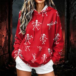 Women's Pullover Sweater Round Neck Lightweight Fleece Lined Top With Interesting Print Halloween Themed Top Zip up Hoodie Women