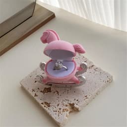 Cute Ring Ear Stud Box Horse Shape Jewelry Box Jewelry Storage Box Jewelry Box Container Wedding Ring Box Packing Gift
