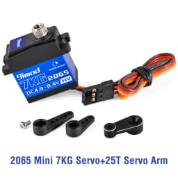 9IMOD 7kg 2065 Digital Servo Waterproof HV Metal Gear Mini Servo with Horn/Bracket/Steering Links for TRX4M 1/18 RC Car