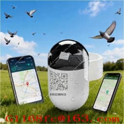Mini Real-Time GPS Locator Waterproof Pigeon Ring 4G Network GSM Android IOS Trajectory Locator Made Durable Plastic LBS