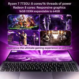 ACEMAGIC LX15PRO Laptop Computer AMD Ryzen 7 7730U Windows Laptop 15.6-in IPS 16GB DDR4 512GB NVMe SSD Numeric Keyboard