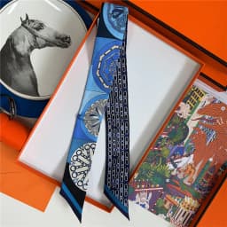 POBING 2025 New Style Binding Handle Hairband Silk Scarf 100% Mulberry Silk Amazon Celebration Twill Silk 5*86CM