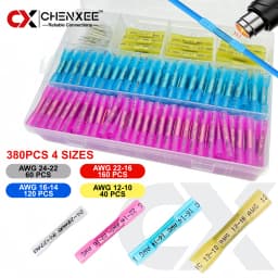 Heat Shrink Butt Connectors Kit, Butt Splice Set, Insulated IP67 Waterproof Electrical Marine Automotive Wire Crimp Terminals