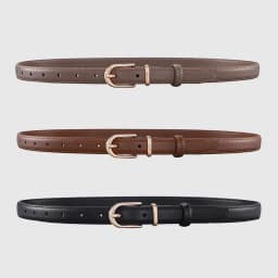 Women's Thin Leather Belt Personalized Alloy Buckle Simple Fashion High Quality Waistband Decorate Belt with Jeans Coat