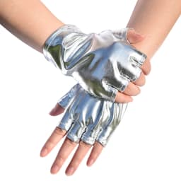 Short Punk Half-finger Patent Leather Gloves Comic Exhibition COSPLAY Gloves Cool Stage Performance Disco Hip-hop Sexy Glove