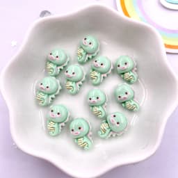30pcs Colorful Resin Mini Turtles Crabs Fish Starfish Seahorses Seaweed Marine Organism Figurine Flatback Scrapbook Crafts DIY