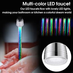 360 Degree Rotatable LED Faucet Light Multiple 360 Water Saving Light Tap Nozzle For Kitchen Bathroom Aerator Stream Glow