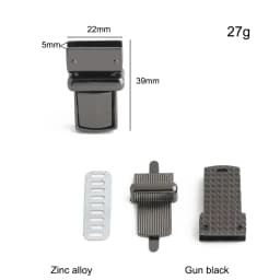 5/10/20PCS Metal Rectangle Press Push Lock For Handbags Bag Briefcase Spring Lock Snap Decorative Clasps Repair Kit Accessories