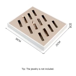 PU Leather Jewelry Display Tray for Drawer Counter Top Pendant Earrings Necklace Ring Organizer Bracelet Holder Storage Showcase