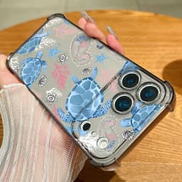 Shark Turtle Phone Case For iPhone 17e 17 Pro 16 15 Pro Max 14 13 12 Pro 11 Shockproof Soft Silicone Transparent Anti-fall Cover