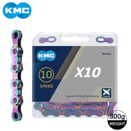 KMC 10 Speed MTB Road Bike Chain X10 X10EL X10SL 10V Bicycle Chains Extra Light Gold Silver Race Rustproof Chain 116/118 Links