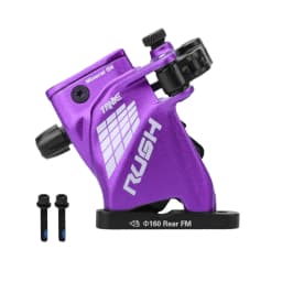 TANKE Wire Pulling Hydraulic Disc Brake Calipers Flat Mount Road Bike Bicycle Brake Set RUSH Front Rear 2 Piston Resin Pads Kits