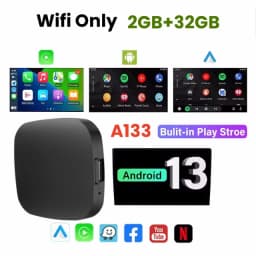 Android 13 Ai Box Wired to Wireless Carplay Android Auto Adapter WiFi For Youtube Nexflit Cars Smart Ai Box Bulit in Play Stroe