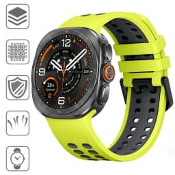 Two-tone Silicone Strap For Samsung Galaxy Watch Ultra 2025 Outdoor Sports Breathable Bracelet Correa for Galaxy Watch Ultra 2