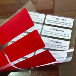 Water Sensitive Sticker Turn Red When Got Wet Device Potential Damage Indicator Warranty Void Instruction Liquid Sensor Label