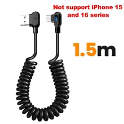 6A Short Spring Data Cable Dual Elbow USB C To Type C Fast Charging Cable For iPhone 15 16 Pro Samsung Xiaomi Phone Charger Wire