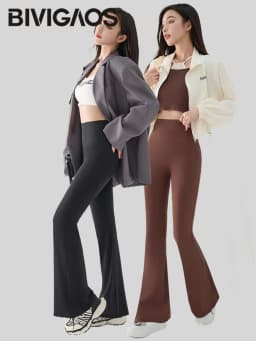 BIVIGAOS Seamless Micro Flared Shark Pants Women Multicolor High Waist Casual Fashion Sexy Leggings Skinny Tight Horseshoe Pants