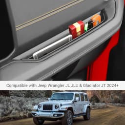 Passenger Grab Handle Storage Box Pocket Organizer Tray for Jeep Wrangler JL JLU Gladiator JT 4XE 2024-2026 Interior Accessories