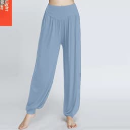 New Yoga Women's Square Dance Practice Pants Modal Cotton Elastic Large Size Loose Lantern Pants Summer Thin Model