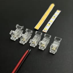 10PCS COB LED Wire Connector 2Pin 5 8 10mm Connection Solderless Mini Buckle Strip To Wire No Dark Area Connector