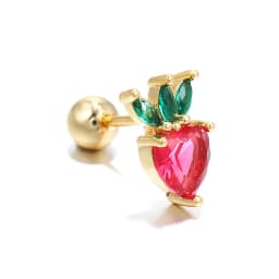 1PC Stainless Steel Mini Zircon Ear Piercing Earrings Women Exquisite Multicolor Ear Studs Cartilage Earring Body Jewelry Gift