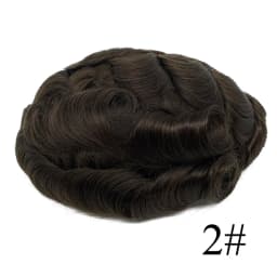 Full French Lace Bleach Knots Hairline Replacement System Toupee - Hair Replacement System for Natural Look Hair Extensions