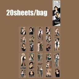 Mr Paper 20Pcs Character Die-Cut Strip Coil Stickers Scrapbooking Journal Photo Frame Decoration Phone Case DIY Collage Material