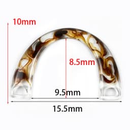 2Pcs Amber Plastic Handle Women's Bag Handles Acrylic O D Ring Handbag Woven-bag Replace Rings Purse Frame DIY Bags Accessories
