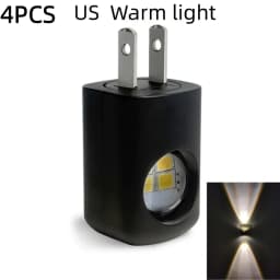 AITHEA Mini LED Night Light EU US Plug Dusk to Dawn Sensor Energy Saving Wall Lamp for Bedroom Bathroom Hallway