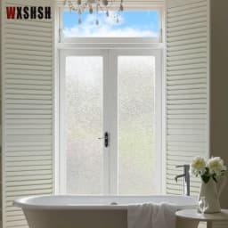 Rain Window Film Static Cling Retro Glass Design Vinyl UV-Proof Embossing Privacy Protection Reusable Removable Glass Sticker