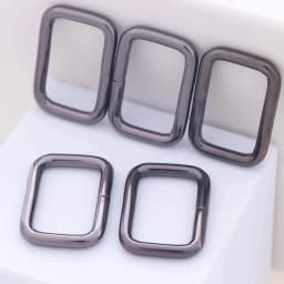 5pcs Metal Rectangle Ring Buckles Square Strap Webbing Belt Rings for Bag Purse DIY Strap