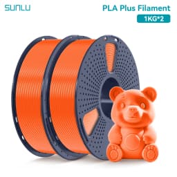 SUNLU 2Roll PLA Plus/Clear Filament 1.75mm +/- 0.02 mm 1kg Spool (2.2lbs) Neatly Arranged No Knot Filament Fit Most FDM Printer