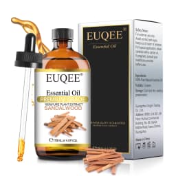 EUQEE 118ML Lavender Jasmine Eucalyptus Vanilla Peppermint Essential Oils with Glass Dropper|Aromatherapy, Humidifier,DIY Soap