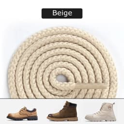 1 Pair Round Shoe Laces For Martin Shoes Sneakers Shoelaces Solid Boots Shoelace Solid Weaving Wear-resistant Shoestring