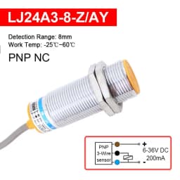 1 Pc Proximity Switch LJ24A3 NPN PNP NO NC 2/3/4-wire Inductive Sensor Detection Distance 8mm/10mm M24 Cylinder Approach Sensor