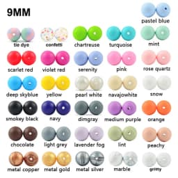 LOFCA 50Pcs/Lot Silicone Bead 9/12/15MM Used In Jewelry Making Necklace Bracelets Keychain Jewelry Accessories