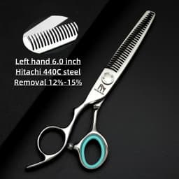Professional Left Hand Scissors,6-6.5-6.8 inch Hair Cutting Scissors,Japanese 440C Steel,High Quality Barbershop Accessories
