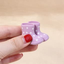 1:12 Miniature Realistic Silicone Rain Boots Suitable for Mini House Decoration