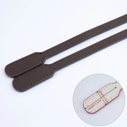 New 1 Pair Hand Sewn Stitched Genuine Leather Bag Straps Handles Replacements Cowhide Hand-Stitched Handmade Underarm Strap
