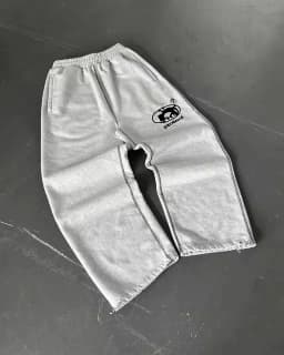 Pink Double Layer Sweatpants Y2K Mens Womens Gothic Hip Hop Letter Patch Retro Baggy Pants Casual Elastic Waist Jogging Pants