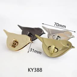 2Pcs Metal Bag Lock Buckles Turn Twist Locks for Women's Handbag Shoulder Bags Closure Latch Clasp DIY Hardware Accessories