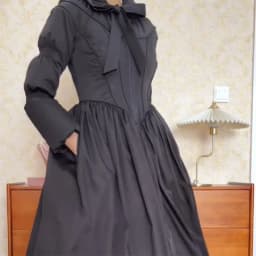 Women Chic Solid Maxi Dress Puff Jacket Slim Fit S Line Big Hem Warm Long Robes Coat 2026 New Outfit Lady High Street Outwear